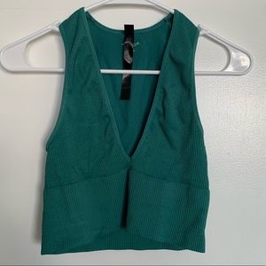 Out From Under Hailey Seamless Plunging Bra Top in Green